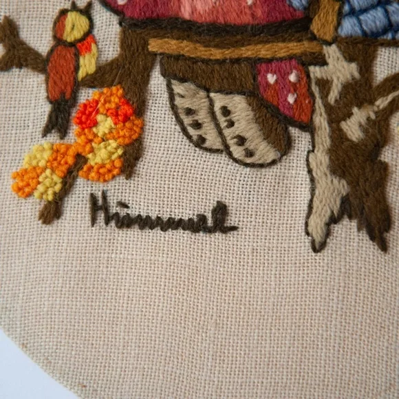 Vintage 1980 Hummel Handmade Crewel Embroidery - Picture 2 of 10